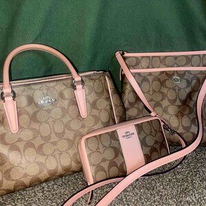 Coach Purse & Wallet 3 Piece Set